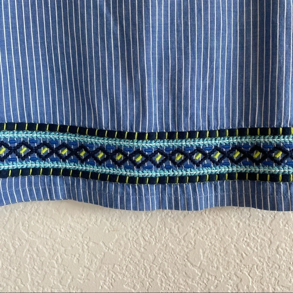 Vineyard Vines Yarn Dye Stripe Shift Dress Yacht Blue